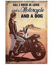 Love Motorcycle And A Dog 11x17 Poster front