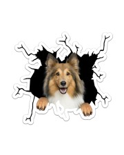 Shetland Sheepdogs Crack Sticker - Single (Vertical) front