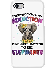 Addiction just happens to be elephants Phone Case tile