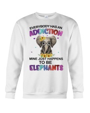 Addiction just happens to be elephants Crewneck Sweatshirt tile