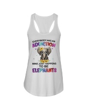 Addiction just happens to be elephants Ladies Flowy Tank tile