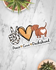 peace love dachshund Sticker - Single (Horizontal) aos-sticker-single-horizontal-lifestyle-front-06