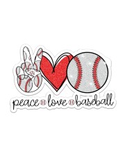 Peace love baseball Sticker - Single (Horizontal) front