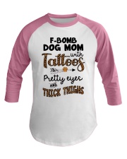 F-Bomb Dog Mom Baseball Tee tile