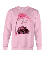 In october we wear pink Crewneck Sweatshirt tile
