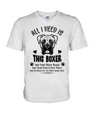 All I Need Is This Boxer V-Neck T-Shirt tile