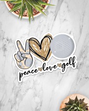 peace love golf Sticker - Single (Horizontal) aos-sticker-single-horizontal-lifestyle-front-06