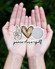 peace love golf Sticker - Single (Horizontal) aos-sticker-single-horizontal-lifestyle-front-20