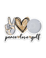 peace love golf Sticker - Single (Horizontal) front