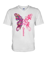 Breast Cancer Survivor V-Neck T-Shirt tile