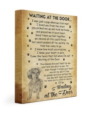 I'll be waiting at the Door Dachshund 11x14 Gallery Wrapped Canvas Prints front