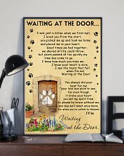 Cat Waiting At The Door - Beage color 11x17 Poster lifestyle-poster-2