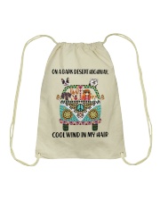 Dogs and hippie girl Drawstring Bag tile