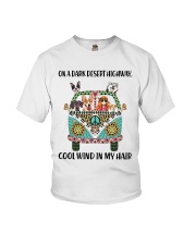 Dogs and hippie girl Youth T-Shirt tile