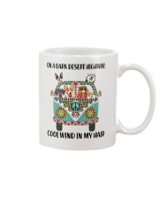 Dogs and hippie girl Mug tile