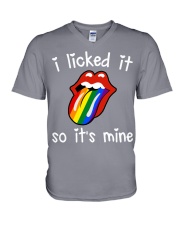 I Licked It So It's Mine V-Neck T-Shirt tile
