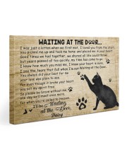 Personalized Black cat waitting at the door 30x20 Gallery Wrapped Canvas Prints front