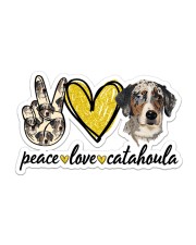 Peace Love Catahoula Sticker - Single (Horizontal) front