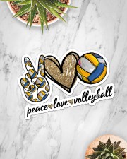 Peace Love Volleyball Sticker - Single (Horizontal) aos-sticker-single-horizontal-lifestyle-front-06