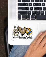 Peace Love Volleyball Sticker - Single (Horizontal) aos-sticker-single-horizontal-lifestyle-front-11