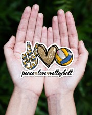 Peace Love Volleyball Sticker - Single (Horizontal) aos-sticker-single-horizontal-lifestyle-front-20