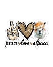 Peace Love Alpaca Sticker - Single (Horizontal) front
