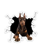 Doberman Pinscher Crack Sticker - Single (Vertical) front