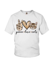 Peace Love Cats Youth T-Shirt tile
