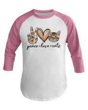 Peace Love Cats Baseball Tee tile