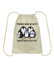 Penguins make me happy Drawstring Bag tile