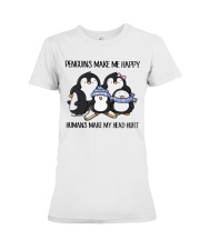 Penguins make me happy Premium Fit Ladies Tee tile