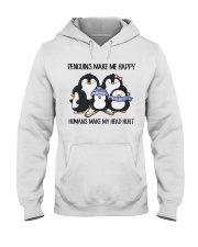 Penguins make me happy Hooded Sweatshirt front
