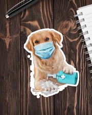 Golden Retriever Wash Hands Sticker - Single (Vertical) aos-sticker-single-vertical-lifestyle-front-05
