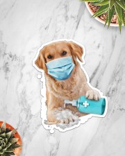 Golden Retriever Wash Hands Sticker - Single (Vertical) aos-sticker-single-vertical-lifestyle-front-06