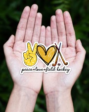 Peace Love Field Hockey Sticker - Single (Horizontal) aos-sticker-single-horizontal-lifestyle-front-20