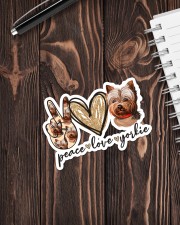 Peace love yorkie Sticker - Single (Vertical) aos-sticker-single-vertical-lifestyle-front-05