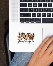 Peace love yorkie Sticker - Single (Vertical) aos-sticker-single-vertical-lifestyle-front-11