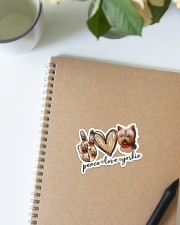 Peace love yorkie Sticker - Single (Vertical) aos-sticker-single-vertical-lifestyle-front-16