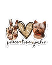 Peace love yorkie Sticker - Single (Vertical) front