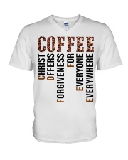 Coffee V-Neck T-Shirt tile