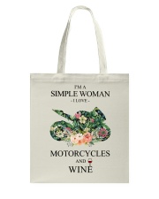 Love Motorcycle And Wine Tote Bag tile
