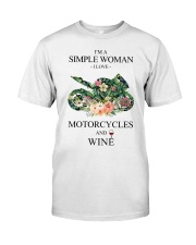 Love Motorcycle And Wine Premium Fit Mens Tee tile