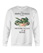 Love Motorcycle And Wine Crewneck Sweatshirt tile