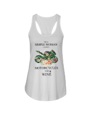 Love Motorcycle And Wine Ladies Flowy Tank tile
