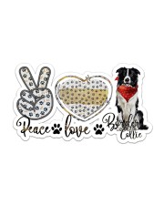 peace love collie Sticker - Single (Horizontal) front