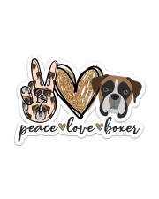 Peace love boxer Sticker - Single (Vertical) front