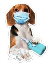 Beagle wash hands Sticker - Single (Vertical) front