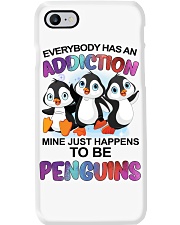Addiction just happens to be penguins Phone Case tile
