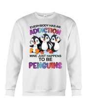 Addiction just happens to be penguins Crewneck Sweatshirt tile