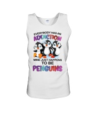Addiction just happens to be penguins Unisex Tank tile